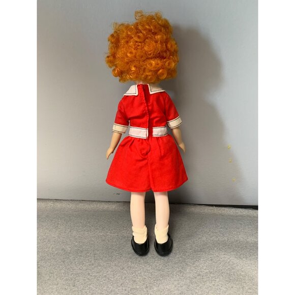 Vintage Orphan Annie Knickerbocker Doll with Locket Red Dress - Picture 5 of 7